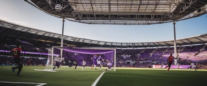 Alex_Freeman_scoring_goal_in_soccer_match_for_Orlando_City Alex Freeman scoring goal in soccer match for Orlando City.