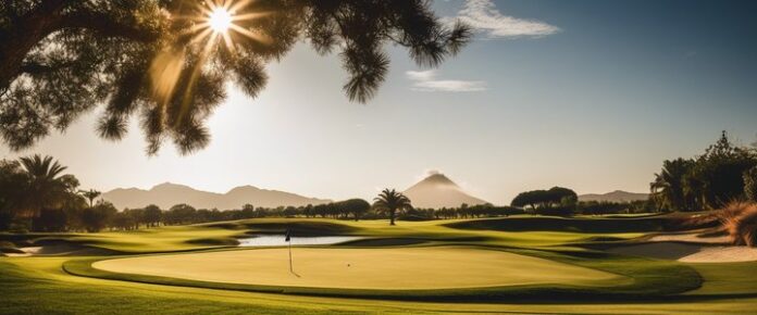 Bryson lines up a putt during LIV Mexico golf tournament.