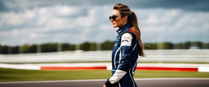 Claire Dubbelman holding FIA race director superlicence certificate.