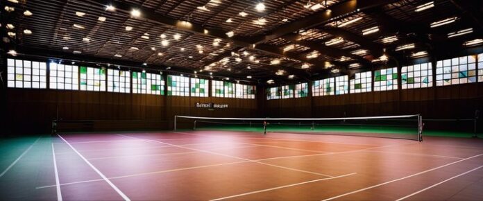 Indian players competing in Sudirman Cup badminton tournament against Denmark.