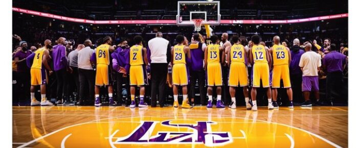 J.J. Redick in action during a Lakers game, shooting a three-pointer.