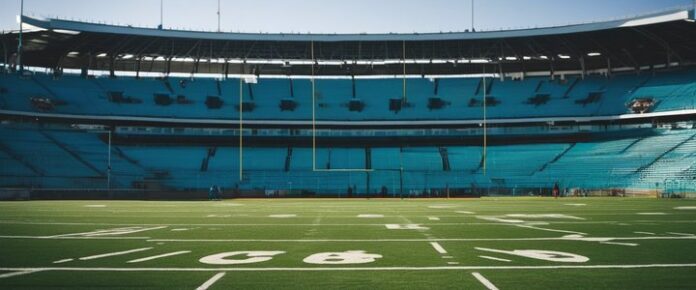 Jalen Ramsey in action on the football field, wearing Dolphins uniform.