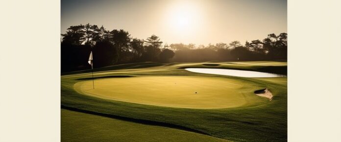 Liu lines up a putt during the Chevron golf tournament.