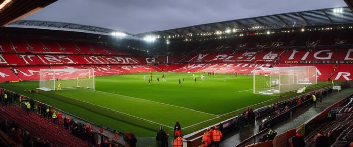 Manchester United players in action during a Europa League match.
