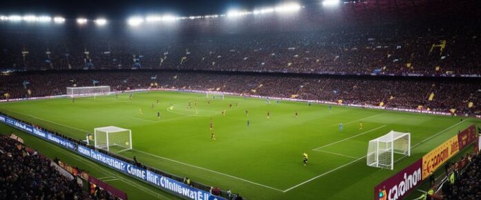 Poker player holding cards at a tournament table.
