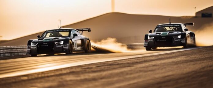 Poker players competing at a tournament table with cards and chips.