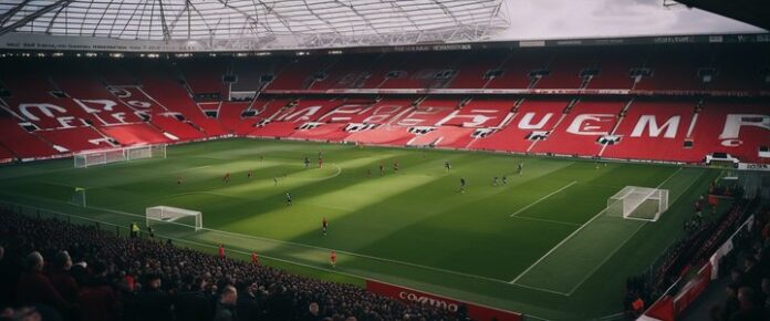 Ruben Amorim observing Manchester United players during a match.