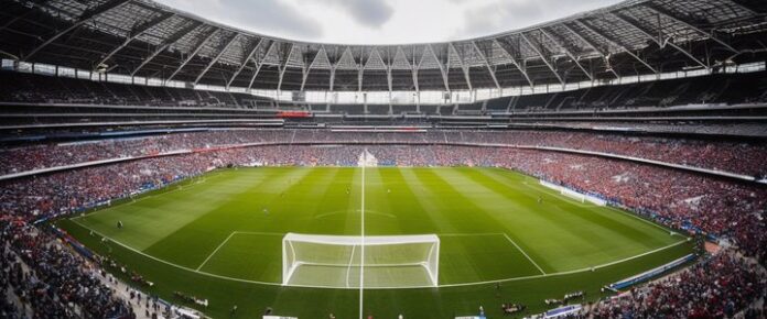 Soccer players and coaches discuss during a roundtable event.