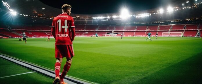 Bayern Munich winger in action during a soccer match.