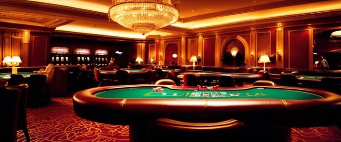 Boris Angelov at the EPT Monte-Carlo poker table with chips stacked.