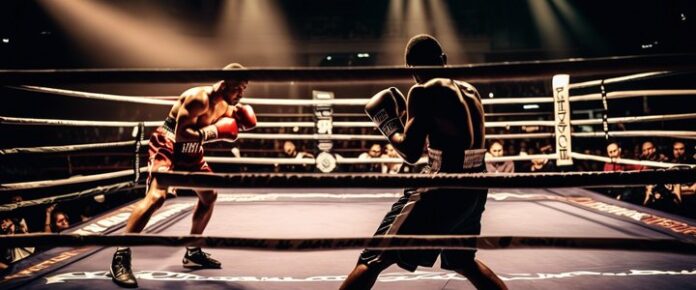 Boxer Navarrete stands with arms raised after retaining title by technical decision.