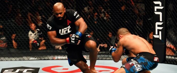 Brendan Allen and Marvin Vettori face off at UFC press conference.