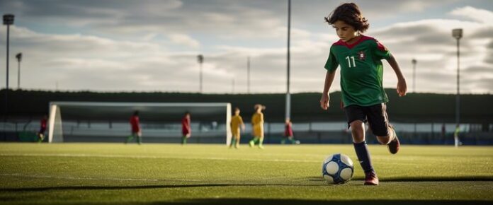 Cristiano Ronaldo's son in Portugal's U-15 squad team photo.