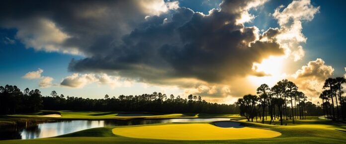 Golfer Young in action at Myrtle Beach tournament.