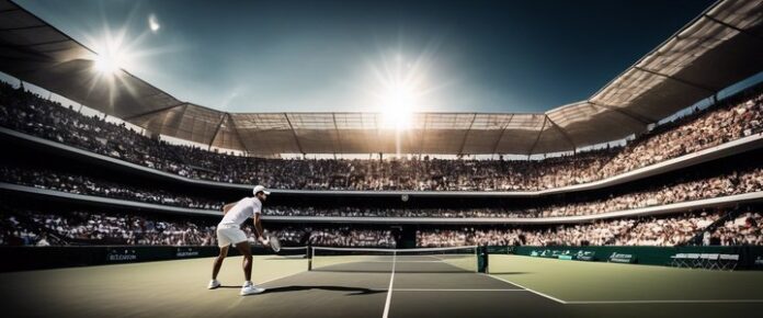 Jannik Sinner sitting at a poker table, looking at his cards.