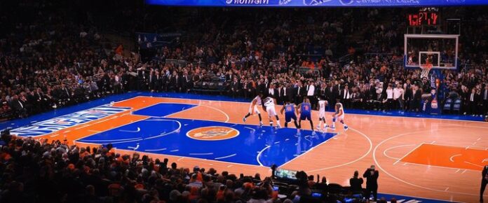 Knicks players Thibs and Brunson in action on the court.