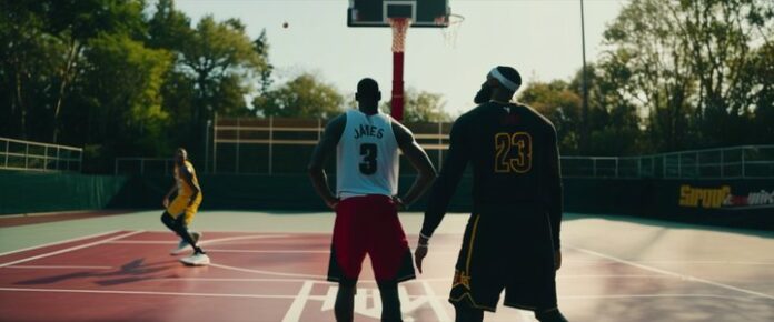 LeBron James dancing to a TikTok song trend.