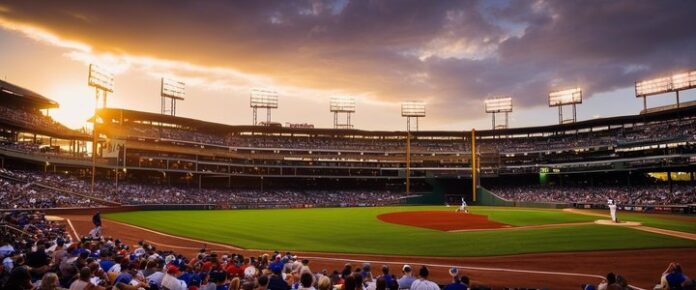 MLB players colliding at home plate during intense rivalry game.