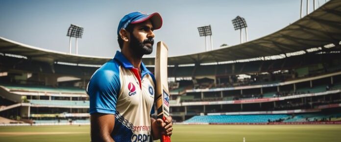 Mitchell Starc in cricket gear, walking off the field.