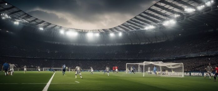 Poker player holding cards at a tournament table.