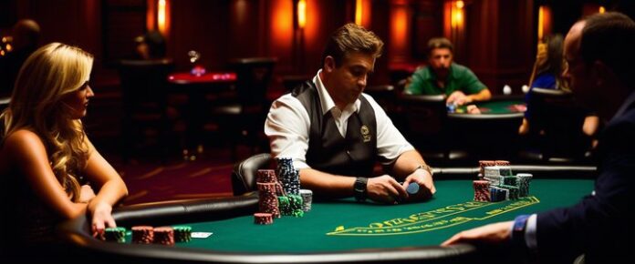 Poker_player_reacting_to_being_knocked_out_at_a_Las_Vegas_poker_table Poker player reacting to being knocked out at a Las Vegas poker table.