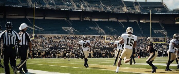 Rookie quarterback Tyler Shough in action on the field.