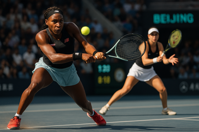 Professional tennis image for Coco Gauff and Belinda Bencic Clash Over'Mind Games' at the China Open