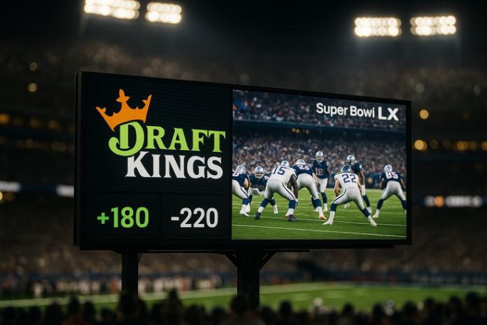 Professional casino floor image for DraftKings Teams Up with NBCUniversal for a Multi‑Year Sports Advertising Blitz